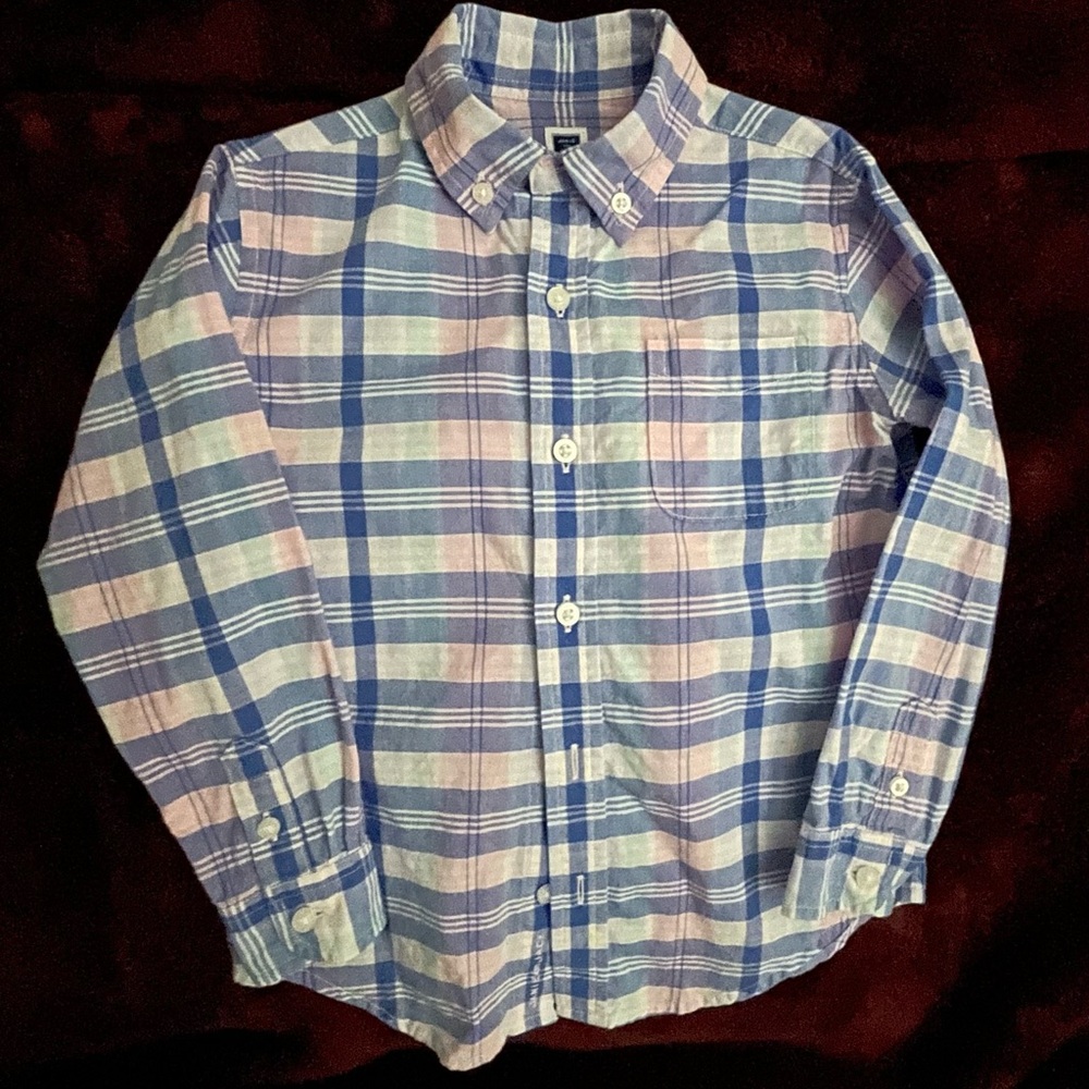Janie and Jack Multicolor Plaid Button-Down Shirt